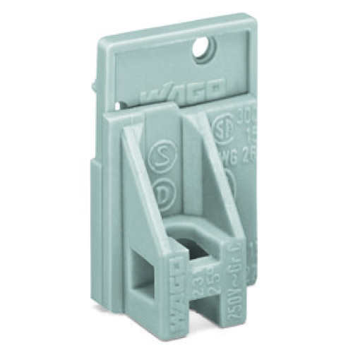 End plate, snap-fit type, 1.5 mm thick, gray