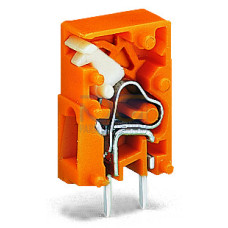 Stackable PCB terminal block, push-button, 2.5 mm&sup2;, orange