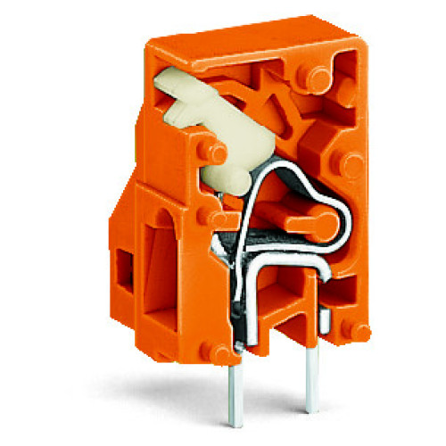 Stackable PCB terminal block, push-button, 2.5 mm&sup2;, orange