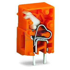 Stackable PCB terminal block, push-button, 2.5 mm&sup2;, orange