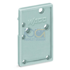 End plate, snap-fit type, 1.5 mm thick, gray