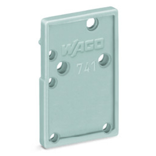 End plate, snap-fit type, 1.5 mm thick, gray