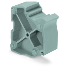 Spacer module, modular, e.g., for bridging commoned terminal blocks, gray