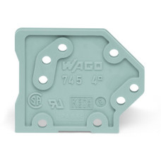 End plate, 1.5 mm thick, snap-fit type, gray