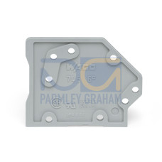 End Plate, Snap-Fit Type 1.6 mm Thick Gray