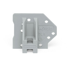 End plate, with flange, gray