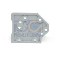 End Plate, 1.5 mm Thick Snap-Fit Type Gray