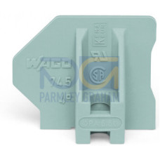 End plate, with flange, gray