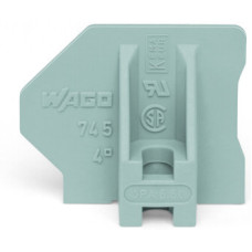 End plate, with flange, gray