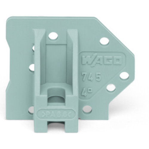 End plate, with flange, gray