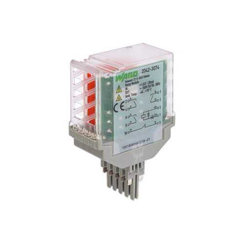 Relay module, Nominal input voltage: 24 VDC, 3 break contacts and 1 make contact