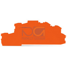 End and intermediate plate, 0.8 mm thick, orange