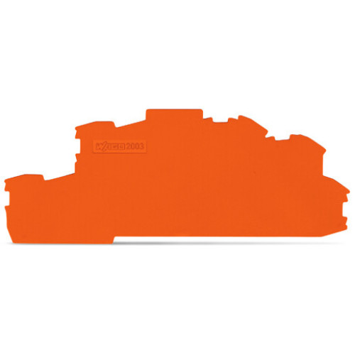 End and intermediate plate, 0.8 mm thick, orange