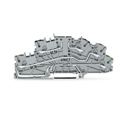 Multilevel installation terminal block, with operating slots, 2.5 mm, Carrier terminal block without