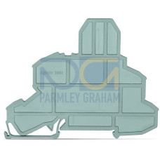 End plate for fuse terminal blocks, 2 mm thick, gray