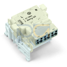 Linect&reg; T-connector, 3-pole, 1 input, white