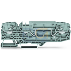 2-conductor through terminal block, 6 mm&sup2;, with test option, gray