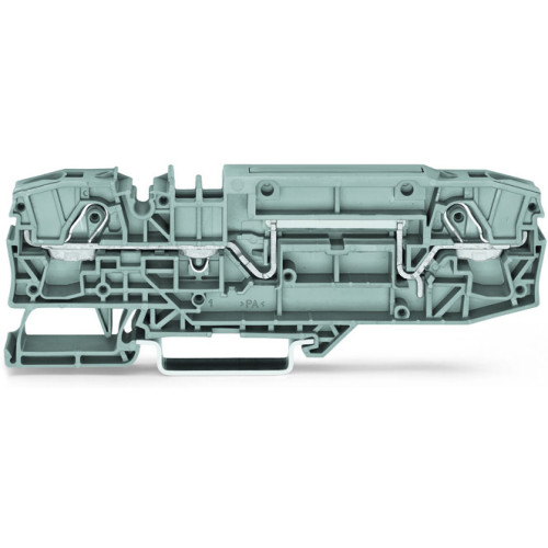 2-conductor through terminal block, 6 mm&sup2;, with test option, gray