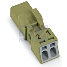 Plug, 2-pole, light green