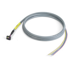 Connection cable, 10-pole, Pluggable connector per DIN 41651, open-ended, Length: 2 m, Conductor cro