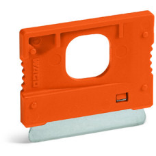 Disconnect plug for carrier terminal blocks, for using a receptacle terminal block as a disconnect terminal block, orange