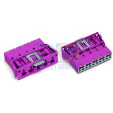 Snap-in plug, 5-pole, Cod. B, pink