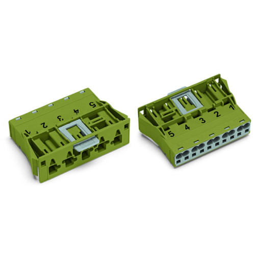 Snap-in plug, 5-pole, Cod. B, light green