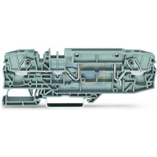 2-conductor carrier terminal block, with test option, for DIN-rail 35 x 15 and 35 x 7.5, gray