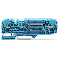 2-conductor through terminal block, 6 mm&sup2;, with test option, blue
