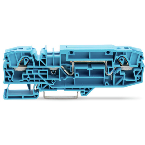 2-conductor through terminal block, 6 mm&sup2;, with test option, blue