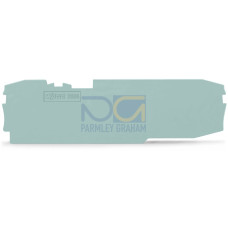 End and intermediate plate, 1 mm thick, gray