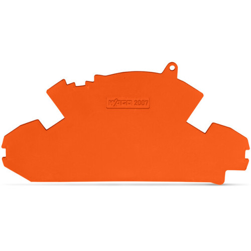 End plate, 1.5 mm thick, with lock-out seal option, orange