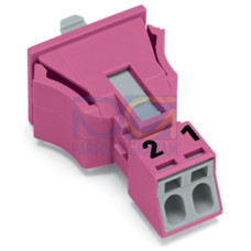 Snap-in plug, 2-pole, Cod. B, pink