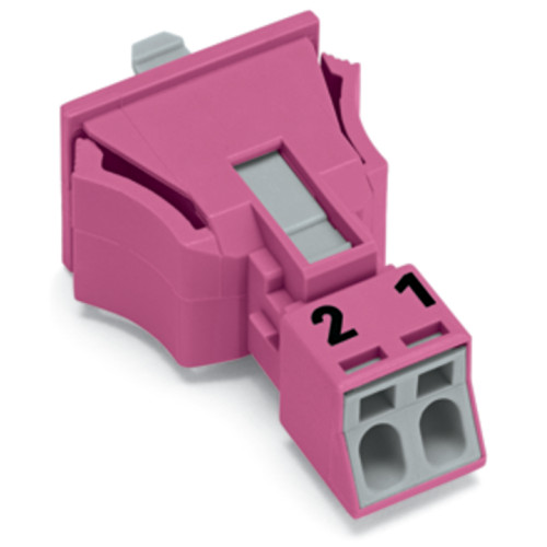 Snap-in plug, 2-pole, Cod. B, pink