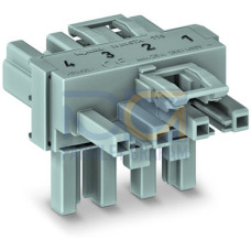 T-distribution connector, 4-pole, Cod. B, gray