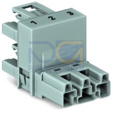 h-distribution connector, 3-pole, Cod. B, gray