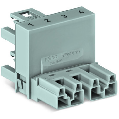 h-distribution connector, 4-pole, Cod. B, gray
