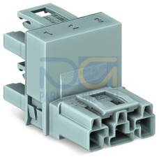 h-distribution connector, 3-pole, Cod. B, gray