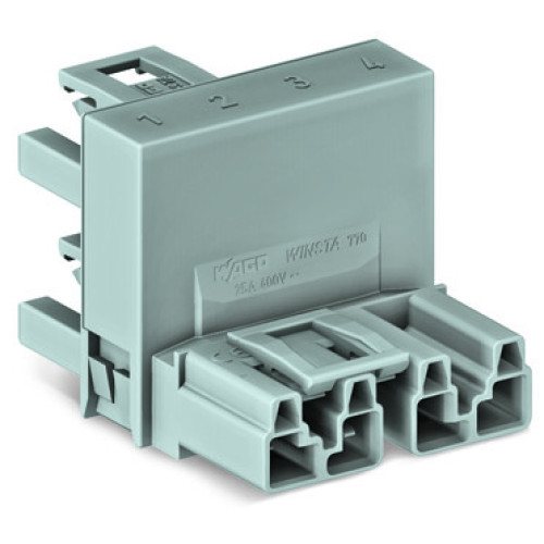 h-distribution connector, 4-pole, Cod. B, gray