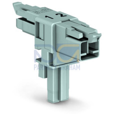 T-distribution connector, 2-pole, Cod. B, gray