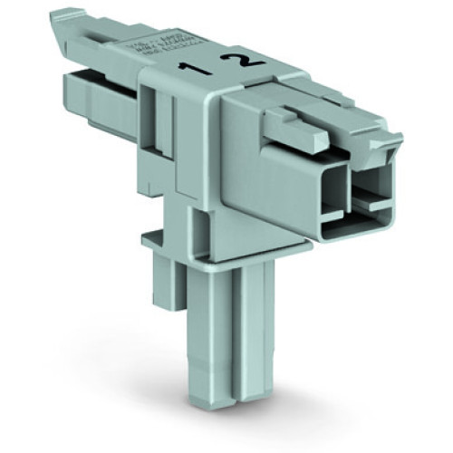 T-distribution connector, 2-pole, Cod. B, gray