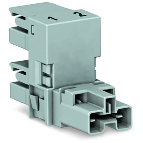 h-distribution connector, 2-pole, Cod. B, gray