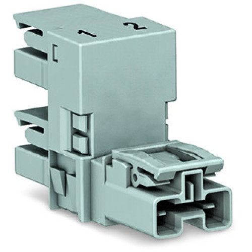 h-distribution connector, 2-pole, Cod. B, gray