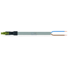 pre-assembled connecting cable, Eca, Socket/open-ended, light green