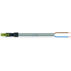 pre-assembled connecting cable, Eca, Plug/open-ended, light green
