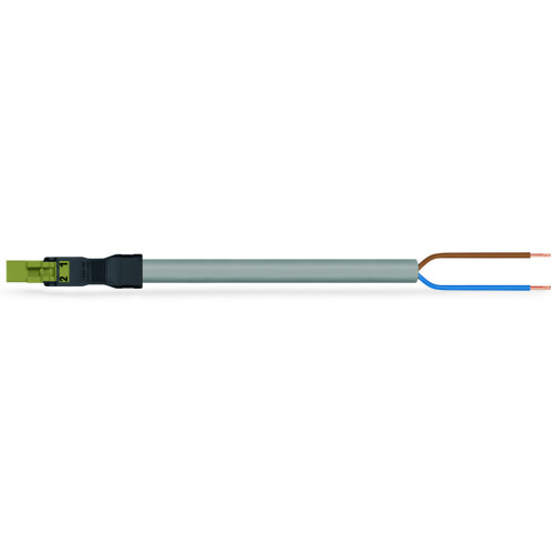pre-assembled connecting cable, Eca, Plug/open-ended, light green