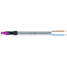 pre-assembled connecting cable, Eca, Plug/open-ended, pink