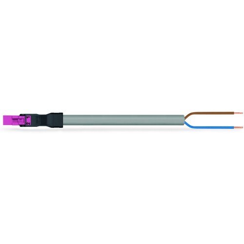pre-assembled connecting cable, Eca, Plug/open-ended, pink