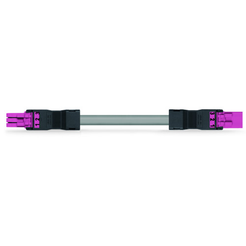 pre-assembled interconnecting cable, Eca, Socket/plug, pink