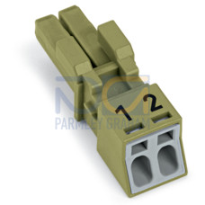 Socket, 2-pole, Cod. B, light green